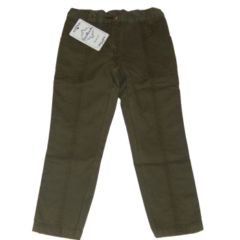 Spodnie dziewczęce bawełniane <br />KIKI - kolor KHAKI<br /> Rozmiary od 104 do 146